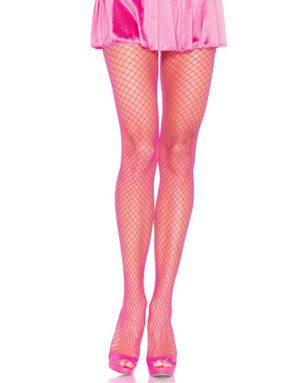 Lycra Neonrosa Nätstrumpbyxa