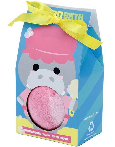 Adoramals Flodhäst Stor Badebom med Doft av Jordgubbar 150 gram