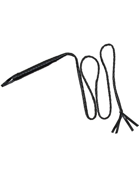 Flätad Svart Piska 180 cm