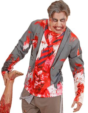Fotorealistisk Zombie T-shirt med Långa Ärmar (Herr)