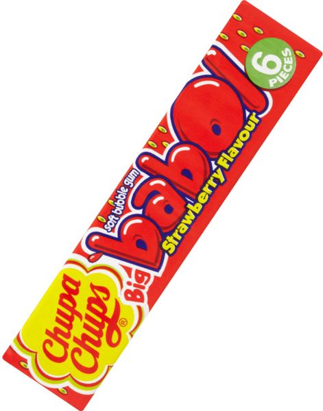 6-pk Chupa Chups Babol Tuggummi med Jordgubbsmak