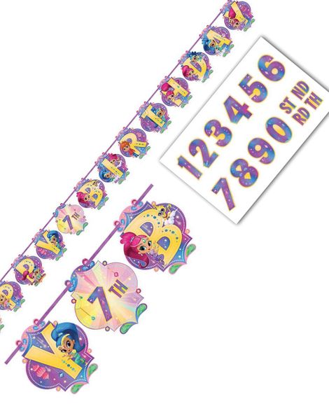 Happy Birthday Banner 3 meter - Shimmer och Shine