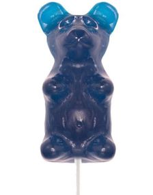 Stor Gummy Björn på Pinne - 227 g - Blue Raspberry