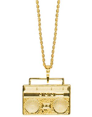 Guldfärgat Ghettoblaster Kostymsmycke