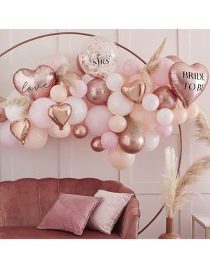 Set Bestående av 65 Ballonger - Blush Hen