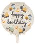 35 cm Happy Birthday Folieballong med Anleggsmaskinger - Little Builder