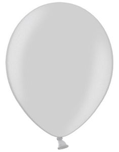 100 st 13 cm - MEGAPACK - Metallic-silverfärgade Ballonger