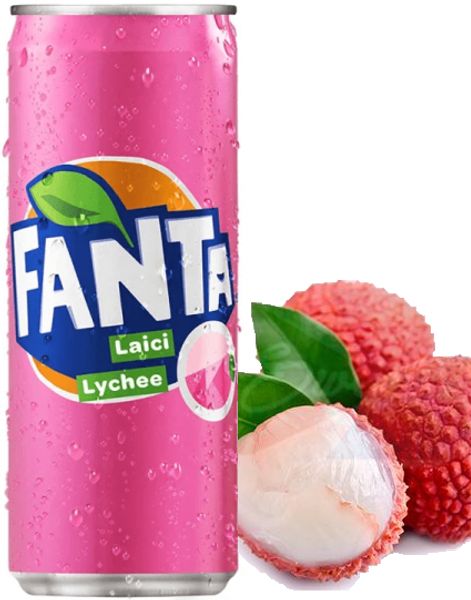 ÄT SNART PRODUKT - Fanta Lychee / Kärleksfrukt Smak 320 ml (Malaysia)