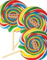 30 st Fruity Pops - Stora Handgjorda Loves on a Stick med fruktsmaker 75 gram - Hela lådan 2250 gram