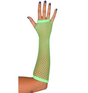 Neongröna Långa Nät Handskar