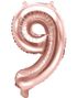JUMBO Rose Guld Färgade Sifferballonger 0-9 - 86 cm