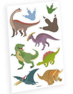 9 stk Midlertidige Tatoveringer av Dinosaurer