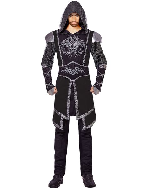 Svart Assassins Creed Inspirerad Kostymöverdel till Man
