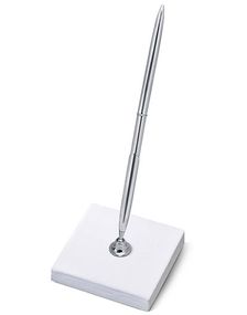 Stativ med Silverfärgad Penna 16 cm