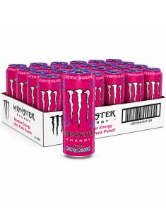24 st Monster Energy Punk Punch Zero Sugar - Helt Flak 24x473 ml (USA Import)