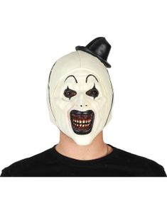 Skummel Joker med Hatt - Latexmaske