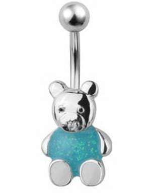 Teddybear Navelpiercing - Blå