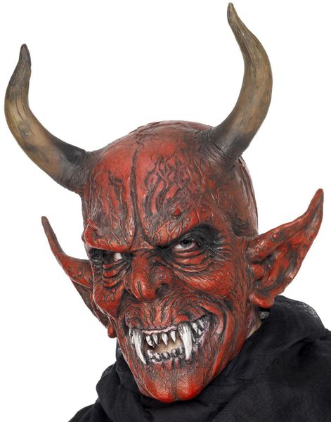 Heltäckande Djävul Latexmask