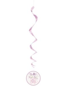 3 stk Baby Pink Elephant Hengende Dekorasjoner 66 cm