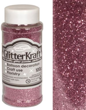 Ljus Rosa Hobbyglitter 100 gram