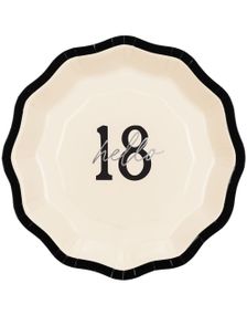 6 stk Papptallerkener 18 cm - Hello 18