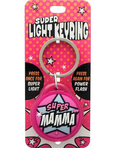 Super Mom - Nyckelring med ljus