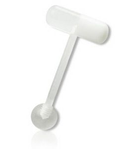 Piller Vit/Klar - Tungpiercing