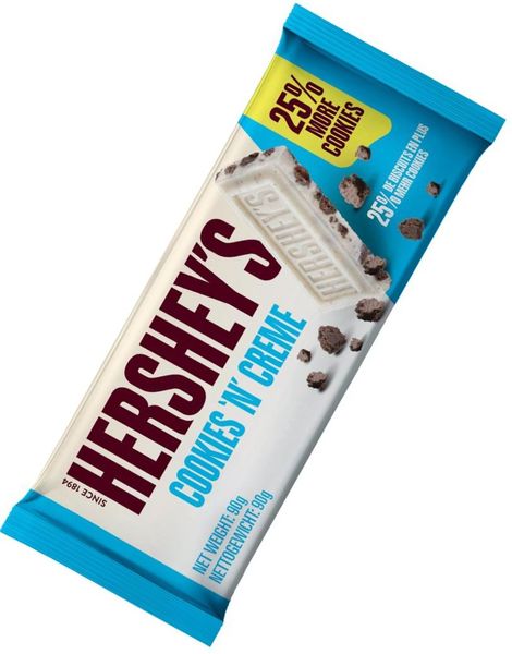 Hersheys Cookies 'n' Creme - Sjokoladeplate med Kjeksbiter 90 gram