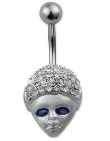 Afro Man - Silverfärgad Navelpiercing