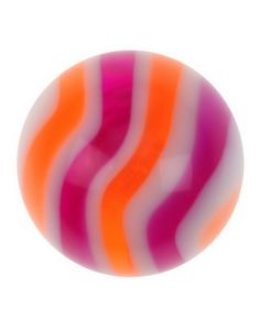 Trefärgad - Lila/Orange/Vit Akrylkula