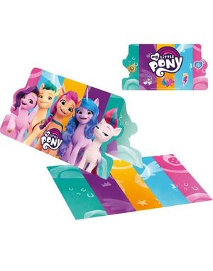 8 stk Invitasjonskort og Konvolutter- My Little Pony Regnbue