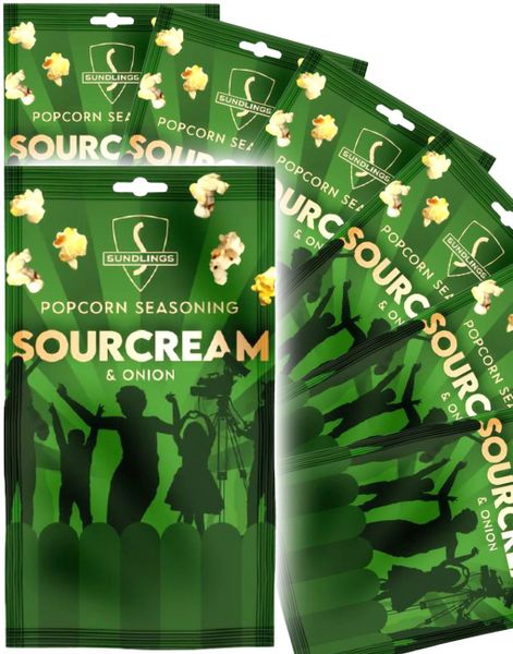 16 st Sundlings Premium Popcornkrydda - Sourcream & Onion - Hela Lådan 416 Gram