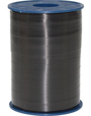 250 meter Svart Ballongsnöre / Presentband - Extra Brett 10 mm