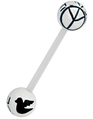 Peace White/Black - Tungpiercing