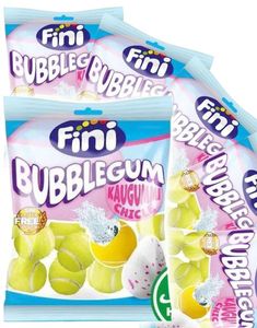 12 St Fini Tennis Balls - Tuggummibollar med Pulverfyllning - Helt Låda 900 Gram
