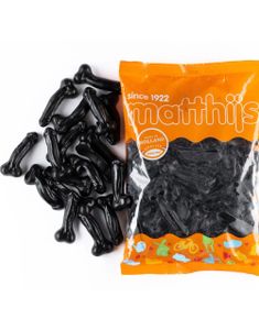 1 kg Matthijs Drop Lullen - Penisformad Mjuk Lakrits