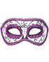Lila Day of the Dead Ögonmask med Glitter