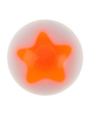 Stjärna Orange - Vit Akrylkula