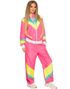 Neon Rosa 80-talls Grilldress med Lommer til Dame - Strl L