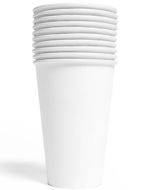 10 stk Hvite Pappkrus 350 ml