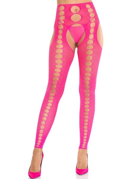 Sømløs, ugjennomsiktig suspender-tights – rosa