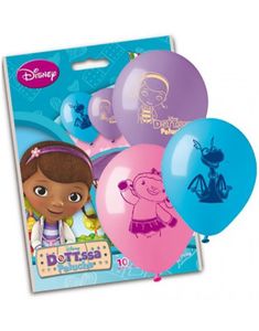 10 stk Lila Turkos och Rosa Ballonger - Doc McStuffins