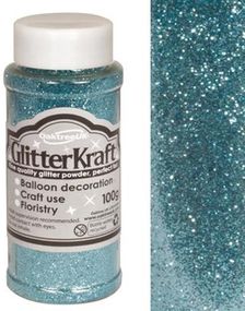 Ljus Blått Hobbyglitter 100 gram