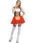 Oktoberfest Red Beer Girl Dame - Kostyme - S/M