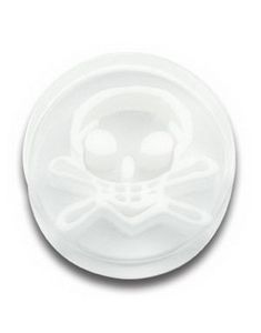 White Skull - Akryl Piercing Plugg