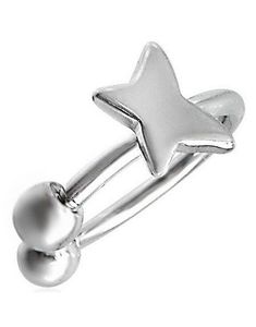 Rund Ögonbrynspiercing med Enkel Fjäril - 1,2 x 10 mm