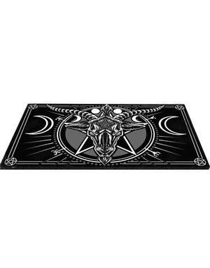 Svart Baphomet Dörrmatta 75x45 cm
