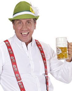 Grön Oktoberfesthatt och Röda Hängslen - Paketerbjudande
