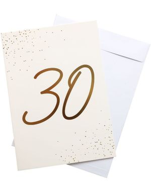 30 År - Kjempestort Gratulasjonskort med Konvolutt i A4 Format