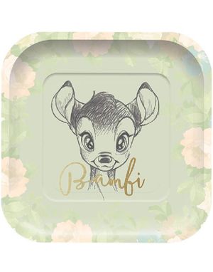 4 stk Fyrkantiga Papptallrikar 24 cm - Bambi